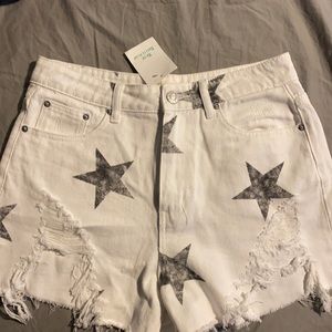 White Jean Shorts